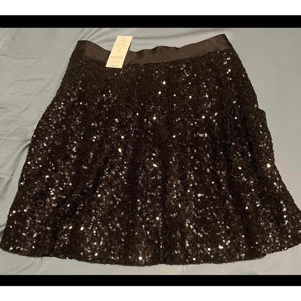 New Bebe black sequin cute party skirt size small - Picture 2 of 8